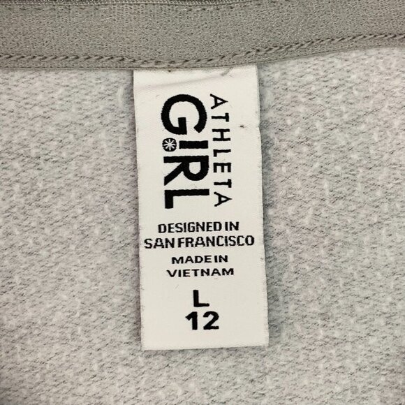 Athleta Girl Kids Gray Sweatshirt Top Long Sleeve Size Large 12 Years - Picture 12 of 13